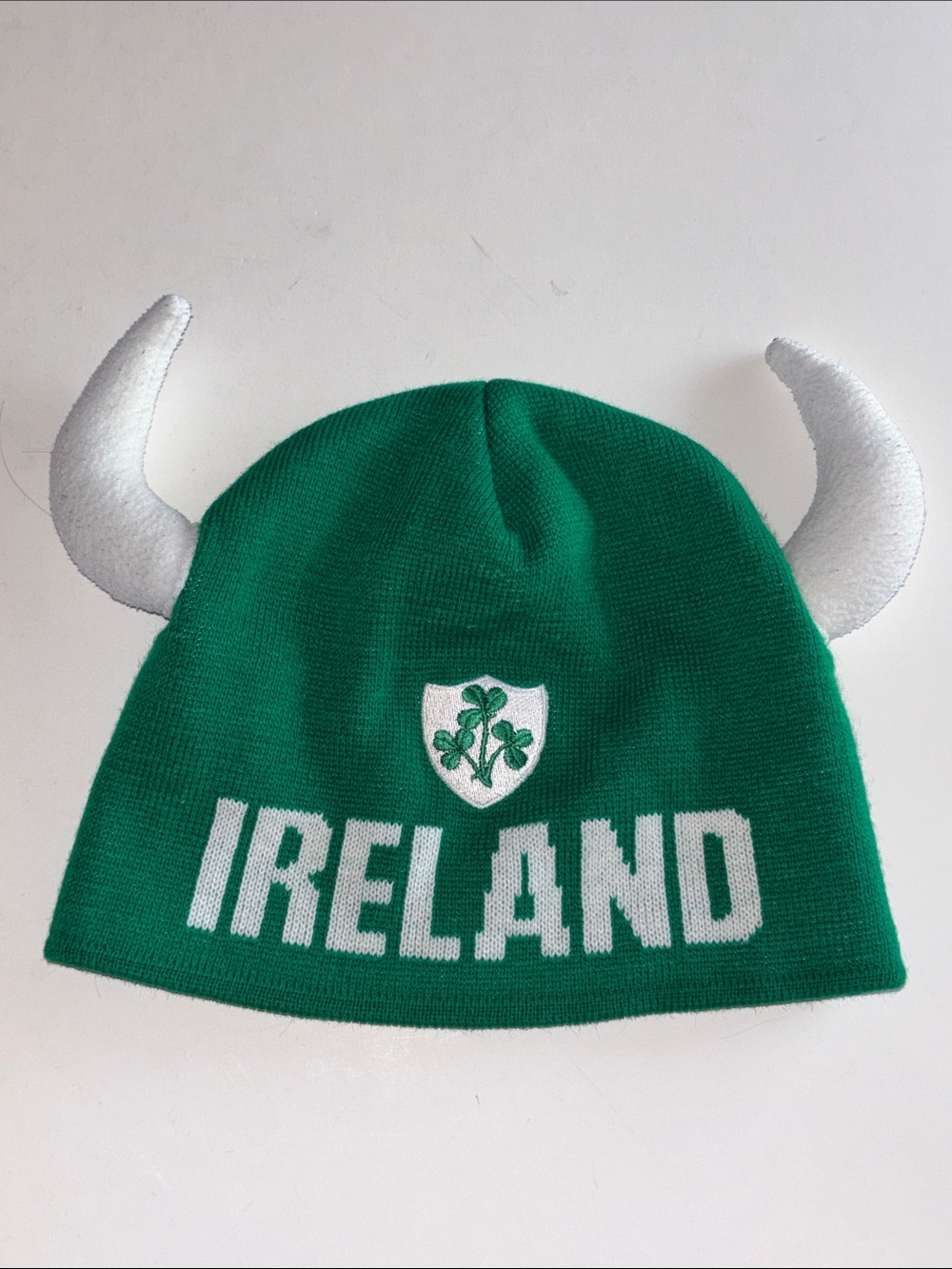 Lansdowne Ireland Knit Viking Horns Beanie Stocking Cap Irish St. Patrick’s DAY